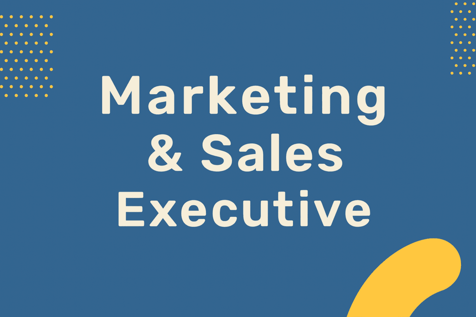 Marketing & Sales Executive